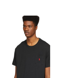 Мужская черная футболка с круглым вырезом от Polo Ralph Lauren