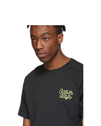 Мужская черная футболка с круглым вырезом от Saturdays Nyc