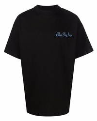 Мужская черная футболка с круглым вырезом от BLUE SKY INN