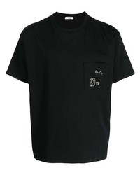 Мужская черная футболка с круглым вырезом от Bode