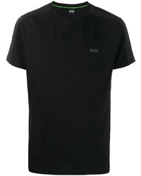 Мужская черная футболка с круглым вырезом от BOSS HUGO BOSS