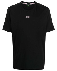 Мужская черная футболка с круглым вырезом от BOSS
