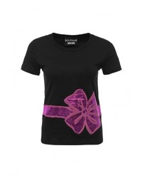 Женская черная футболка с круглым вырезом от Boutique Moschino