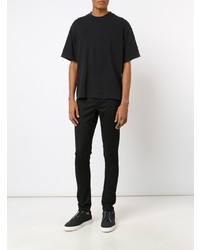 Мужская черная футболка с круглым вырезом от 321