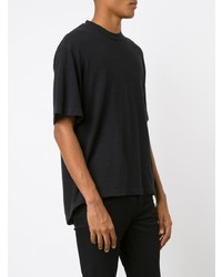 Мужская черная футболка с круглым вырезом от 321