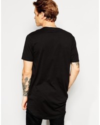 Мужская черная футболка с круглым вырезом от Asos