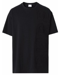 Мужская черная футболка с круглым вырезом от Burberry