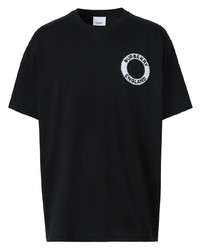 Мужская черная футболка с круглым вырезом от Burberry