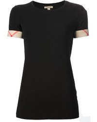 Женская черная футболка с круглым вырезом от Burberry