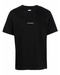 Мужская черная футболка с круглым вырезом от C.P. Company