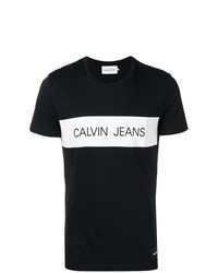 Мужская черная футболка с круглым вырезом от Calvin Klein Jeans Est. 1978