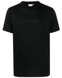 Мужская черная футболка с круглым вырезом от Calvin Klein