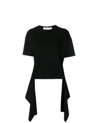 Женская черная футболка с круглым вырезом от Cédric Charlier