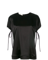 Женская черная футболка с круглым вырезом от Cédric Charlier