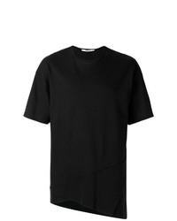 Мужская черная футболка с круглым вырезом от Chalayan