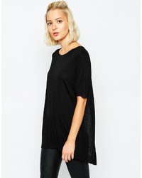 Женская черная футболка с круглым вырезом от Cheap Monday