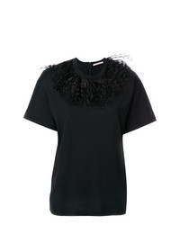 Женская черная футболка с круглым вырезом от Christopher Kane