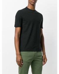 Мужская черная футболка с круглым вырезом от Zanone