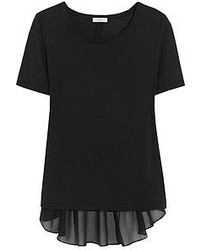 Женская черная футболка с круглым вырезом от Clu