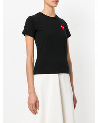 Женская черная футболка с круглым вырезом от Comme Des Garcons Play