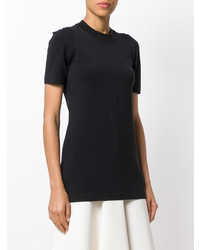 Женская черная футболка с круглым вырезом от Y-3