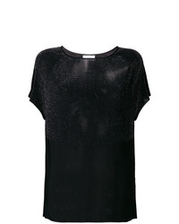 Женская черная футболка с круглым вырезом от Cruciani