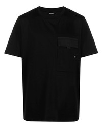 Мужская черная футболка с круглым вырезом от Diesel