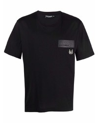 Мужская черная футболка с круглым вырезом от Dolce & Gabbana