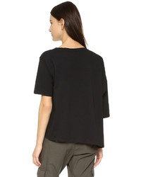 Женская черная футболка с круглым вырезом от OAK