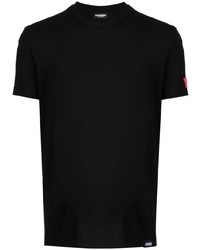 Мужская черная футболка с круглым вырезом от DSQUARED2