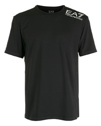 Мужская черная футболка с круглым вырезом от Ea7 Emporio Armani