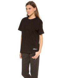 Женская черная футболка с круглым вырезом от Eleven Paris