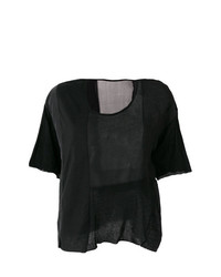 Женская черная футболка с круглым вырезом от Elsa Esturgie