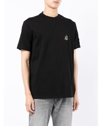 Мужская черная футболка с круглым вырезом от Armani Exchange