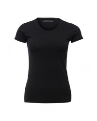 Женская черная футболка с круглым вырезом от Emoi