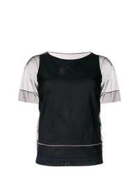 Женская черная футболка с круглым вырезом от Fabiana Filippi