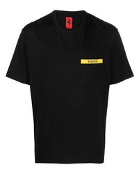 Мужская черная футболка с круглым вырезом от Ferrari