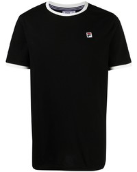 Мужская черная футболка с круглым вырезом от Fila