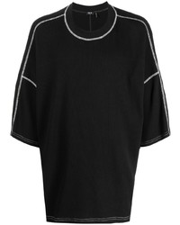 Мужская черная футболка с круглым вырезом от FIVE CM