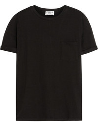 Женская черная футболка с круглым вырезом от Frame Denim