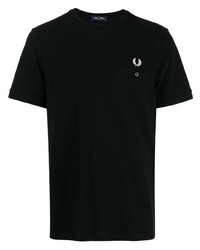 Мужская черная футболка с круглым вырезом от Fred Perry