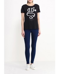 Женская черная футболка с круглым вырезом от G Star