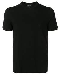 Мужская черная футболка с круглым вырезом от Giorgio Armani