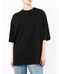 Мужская черная футболка с круглым вырезом от Juun.J