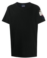Мужская черная футболка с круглым вырезом от Greg Lauren X Paul & Shark
