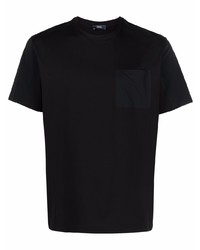 Мужская черная футболка с круглым вырезом от Herno