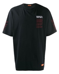 Мужская черная футболка с круглым вырезом от Heron Preston