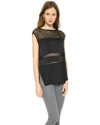 Женская черная футболка с круглым вырезом от Helmut Lang