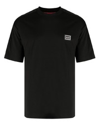 Мужская черная футболка с круглым вырезом от Hugo