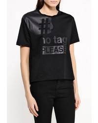 Женская черная футболка с круглым вырезом от Iceberg